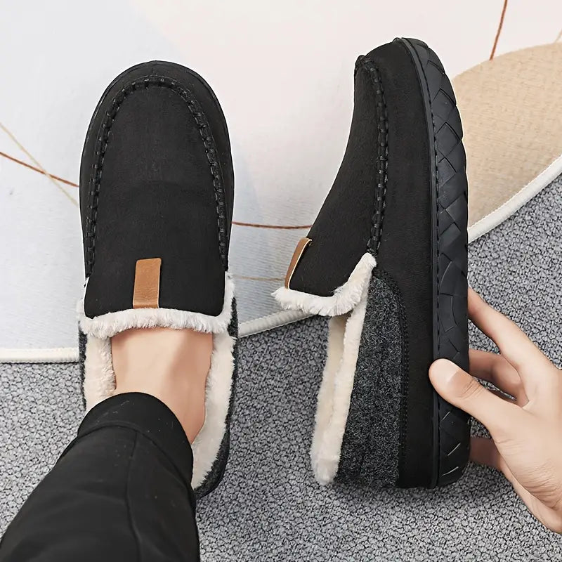 Men’s Plush Comfort Loafers – Cozy Warmth for Chilly Days