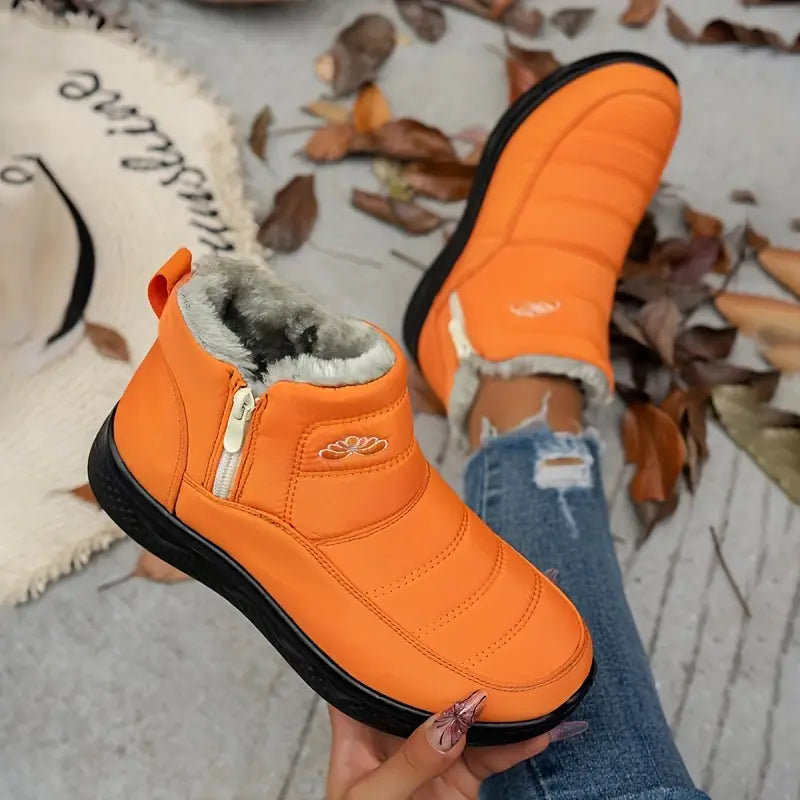 CozyWinter™ Women’s Insulated Snow Boots – Waterproof, Non-Slip & Easy Zip-On