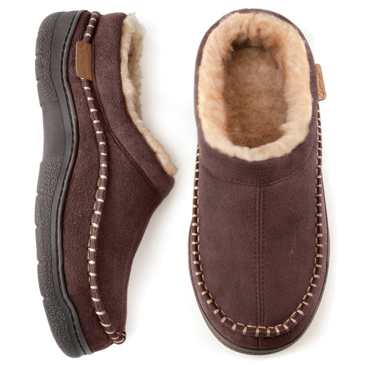 π₯π Hot Sale! Limited Stock! πππ₯Men's Daily Non-Slip Warm Plush Wide Toe Slip-On Loafers Slippers
