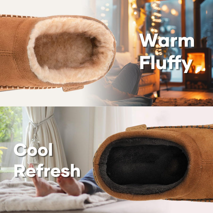 π₯π Hot Sale! Limited Stock! πππ₯Men's Daily Non-Slip Warm Plush Wide Toe Slip-On Loafers Slippers