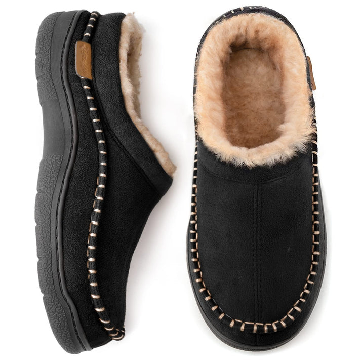 π₯π Hot Sale! Limited Stock! πππ₯Men's Daily Non-Slip Warm Plush Wide Toe Slip-On Loafers Slippers