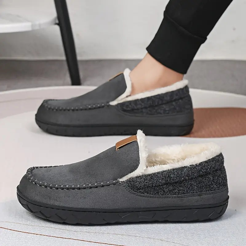 Men’s Plush Comfort Loafers – Cozy Warmth for Chilly Days