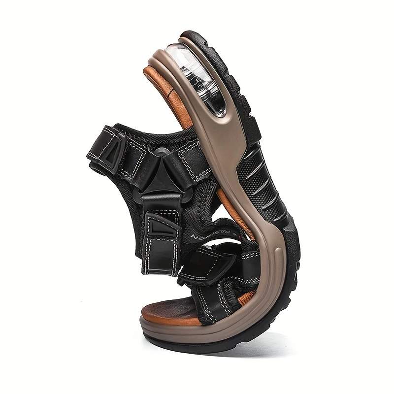 💯Summer Collection 💯Men's Orthopedic Leather Sandals – Breathable, Adjustable, Air Cushion