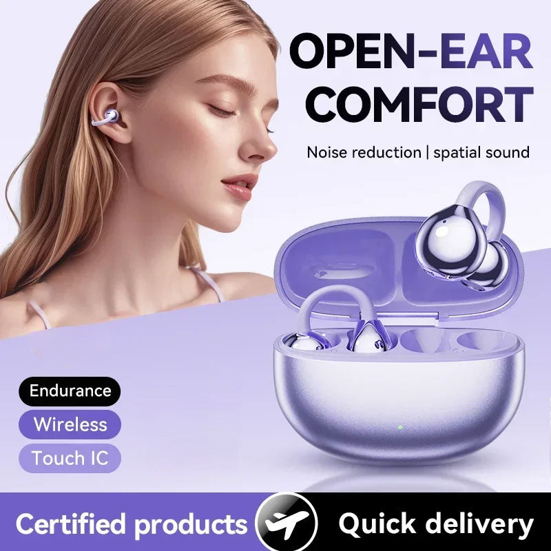 Ear clip Bluetooth headphones