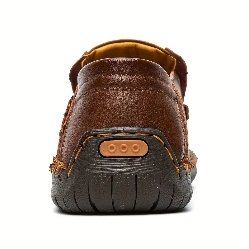 Plus Size Men's Orthopedic Retro Leather Loafers – Breathable, Wear-Resistant & Non-Slip for Walking & Driving