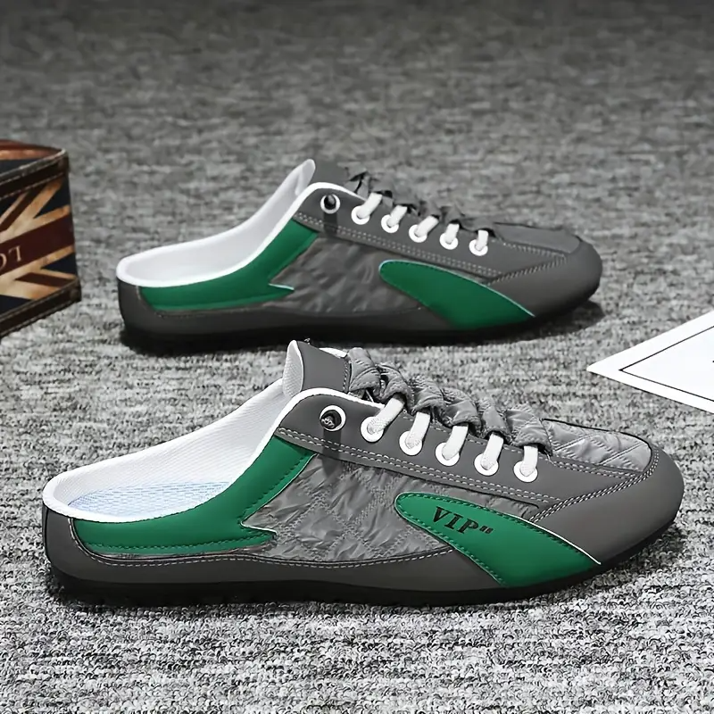 Men's Fashion Breathable Slip-On Mules, Lightweight Non-Slip Comfy Casual Shoes