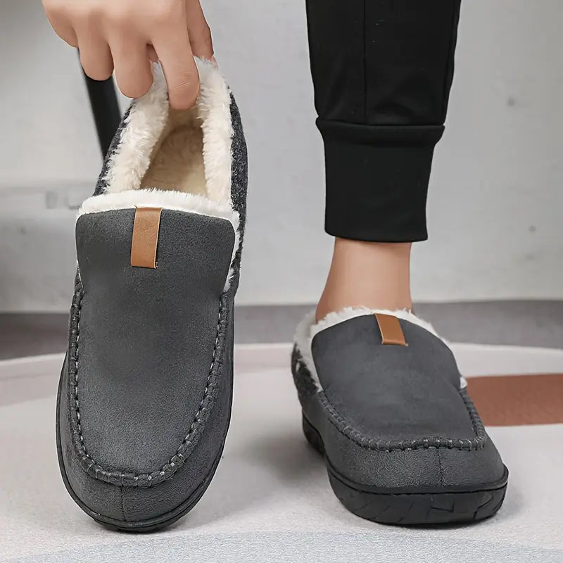 Men’s Plush Comfort Loafers – Cozy Warmth for Chilly Days