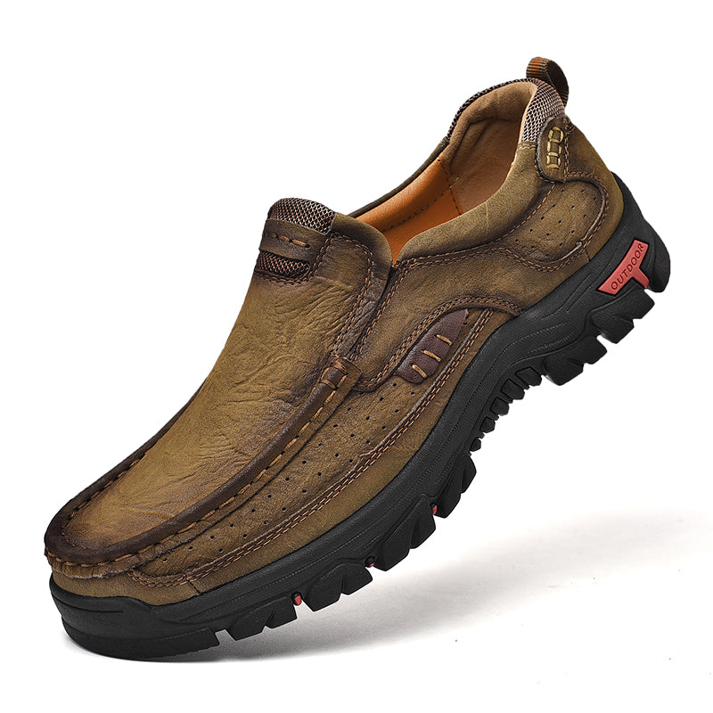 Men's Waterproof Non-Slip Leather Shoes – Soft Comfort & Orthopedic Support