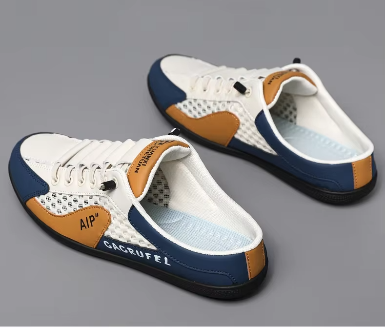 Men's Orthopedic Soft-Soled Casual Half Slippers – Trendy Summer Sneakers for Comfort & Support.
