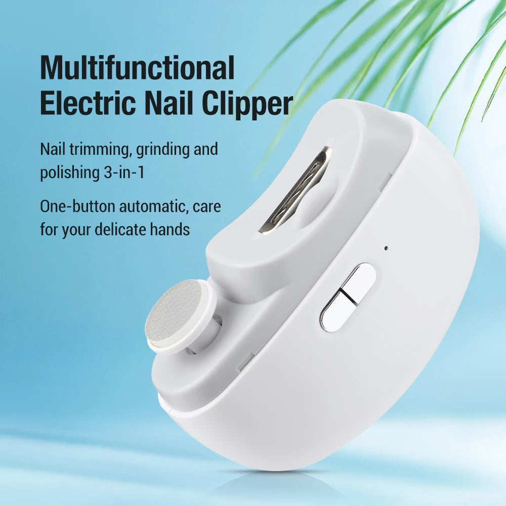 Perfect for All Ages 👵👶 3-in-1 Automatic Electric Nail Clipper with Polishing - 🌟Safe & Convenient🌟