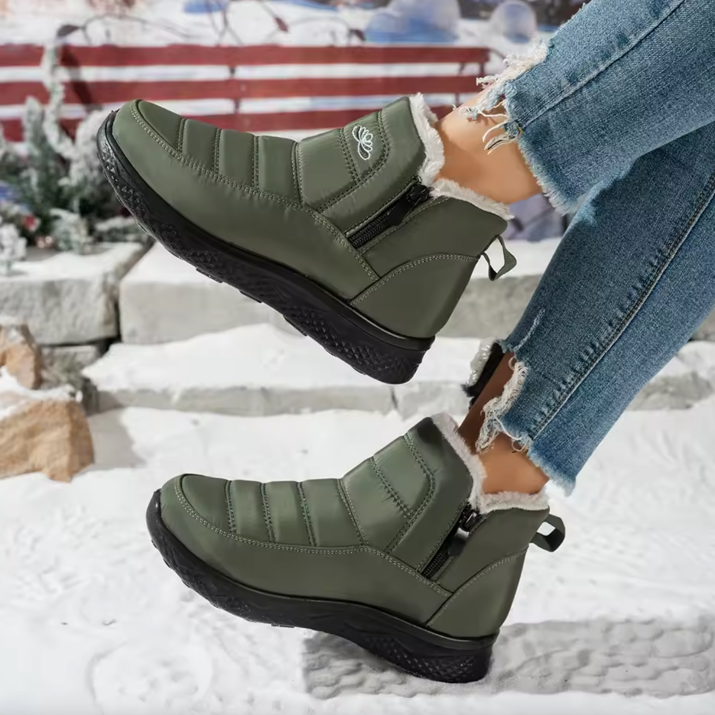 CozyWinter™ Women’s Insulated Snow Boots – Waterproof, Non-Slip & Easy Zip-On