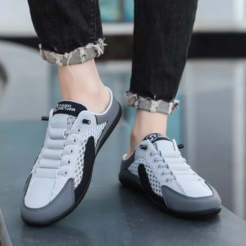 Men's Orthopedic Soft-Soled Casual Half Slippers – Trendy Summer Sneakers for Comfort & Support.