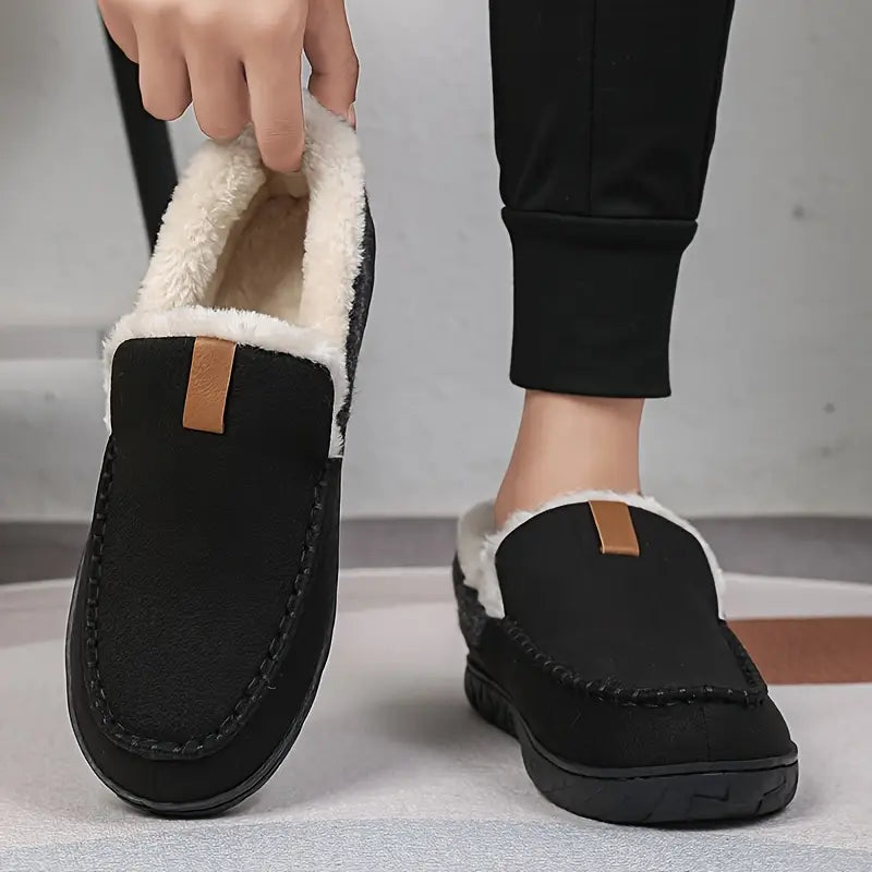 Men’s Plush Comfort Loafers – Cozy Warmth for Chilly Days