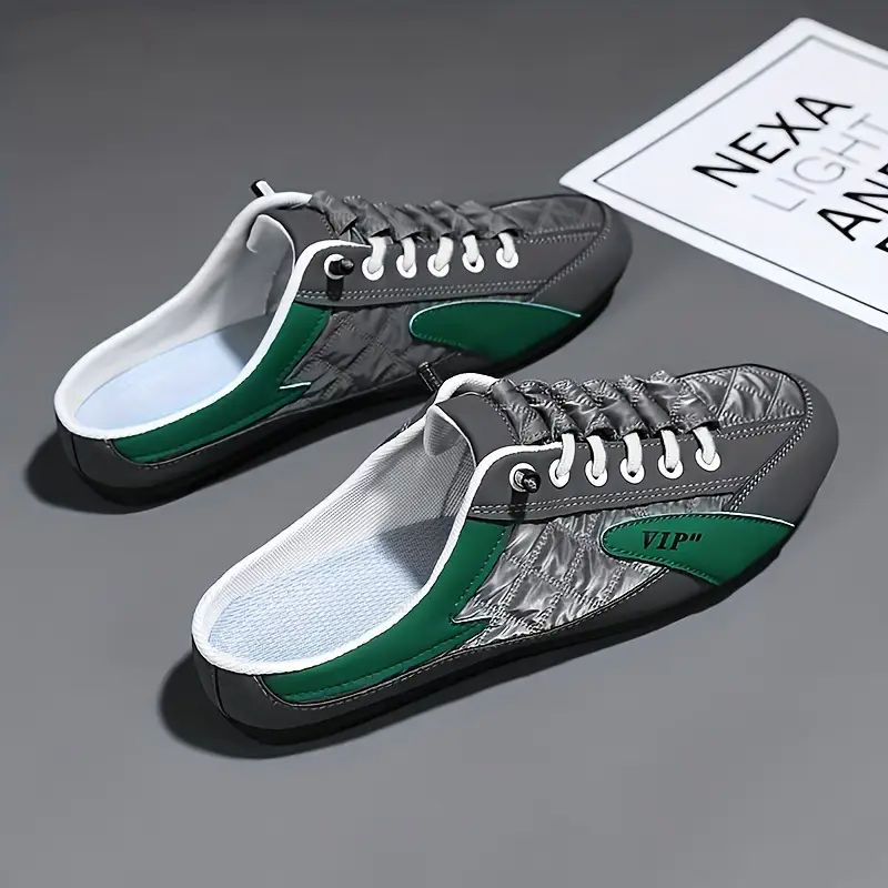 Men's Fashion Breathable Slip-On Mules, Lightweight Non-Slip Comfy Casual Shoes