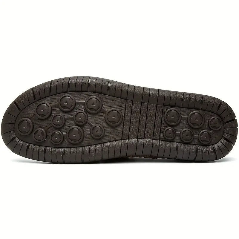 Plus Size Men's Orthopedic Retro Leather Loafers – Breathable, Wear-Resistant & Non-Slip for Walking & Driving