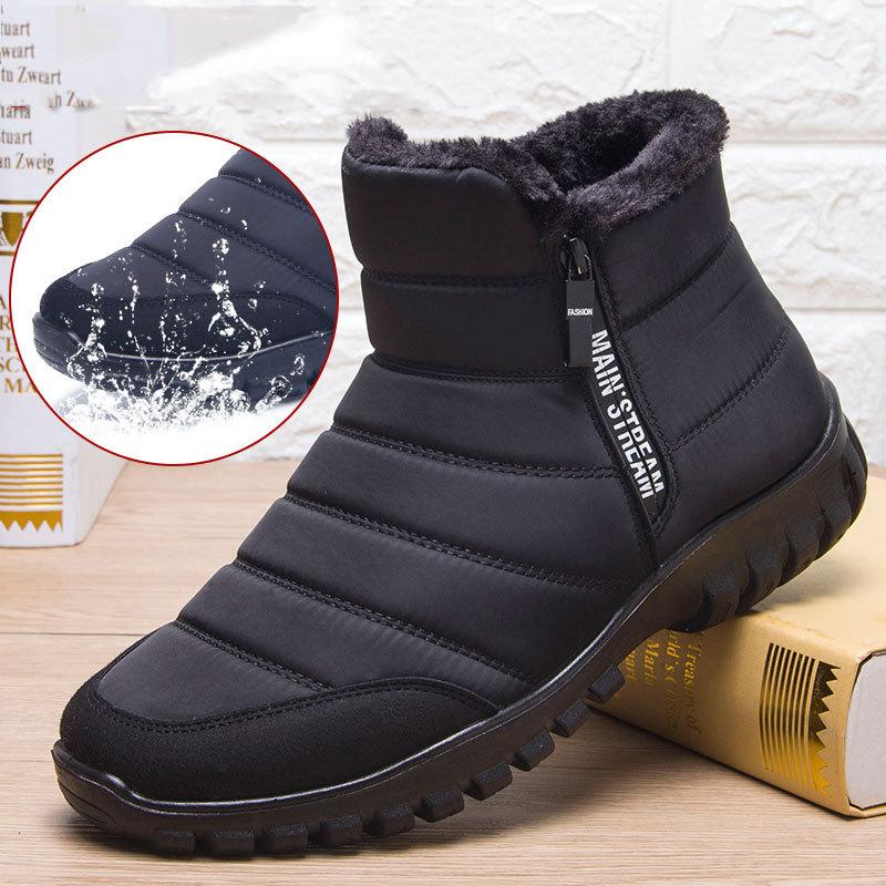 CozyStep™ Men's Waterproof Side-Zip Winter Boots – Ultra Warm & Orthopedic Comfort