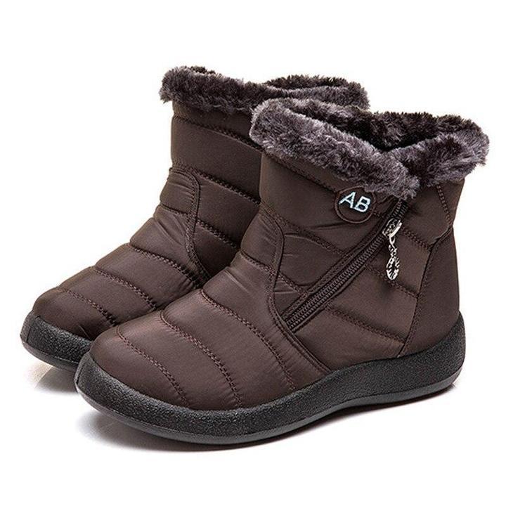🔥Last Day 50% OFF🔥Women's Ankle Snow Boots, Fleece Liner Casual Keep Warm Zipper Booties