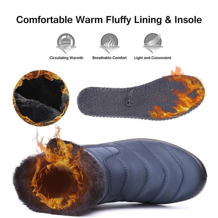 🔥Last Day 50% OFF🔥Women's Ankle Snow Boots, Fleece Liner Casual Keep Warm Zipper Booties