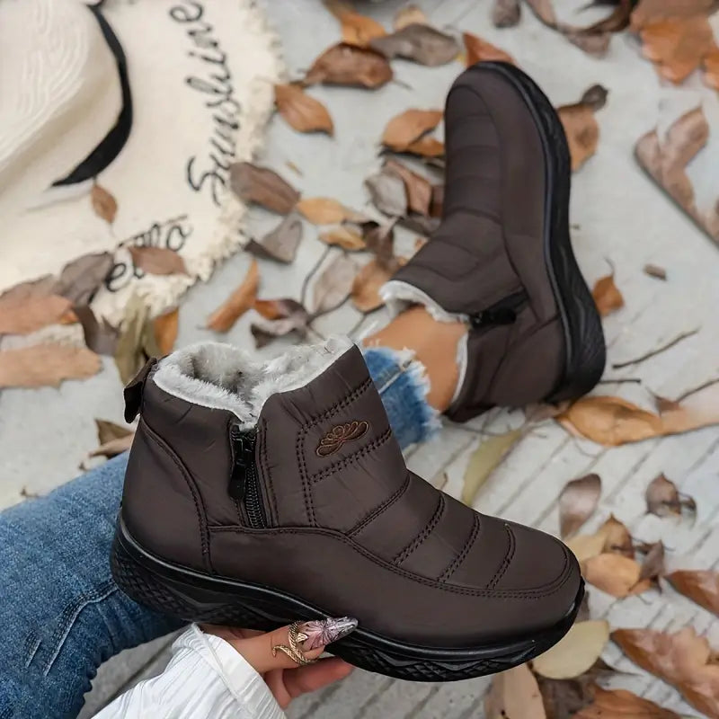 CozyWinter™ Women’s Insulated Snow Boots – Waterproof, Non-Slip & Easy Zip-On