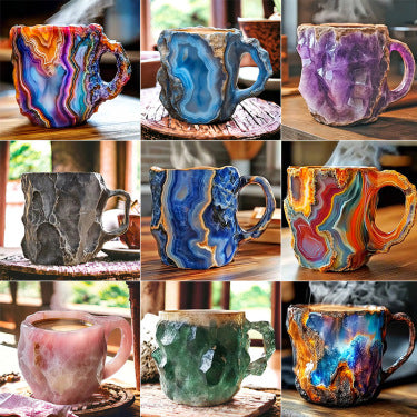 🎁 Last day 50% OFF -2024 New Mineral Crystal Coffee Mugs