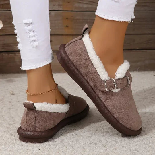 Women's Plush Round Toe Slip-On Flats