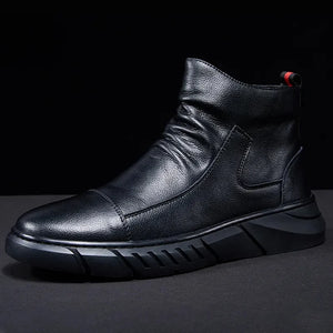 Men's Orthopedic Italian Handmade Genuine Leather Zipper Martin Boots
