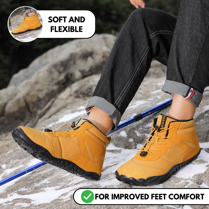 🔥Last Day 50%Off 💝2023 Orthopedic Waterproof Slip On Wear Resistance Snow Boots, High Top Plush Outdoor Ankle Boots Snow Shoes