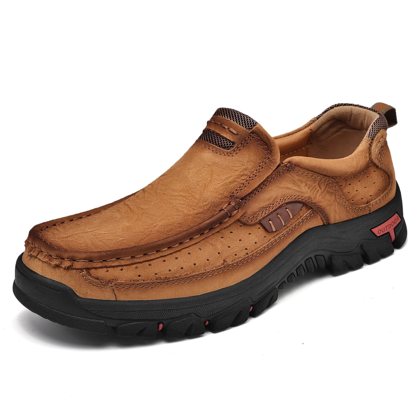 Men's Waterproof Non-Slip Leather Shoes – Soft Comfort & Orthopedic Support