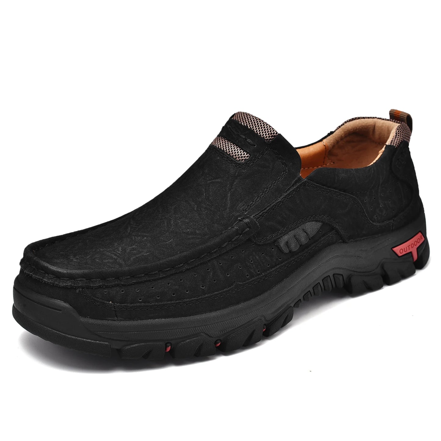 Men's Waterproof Non-Slip Leather Shoes – Soft Comfort & Orthopedic Support