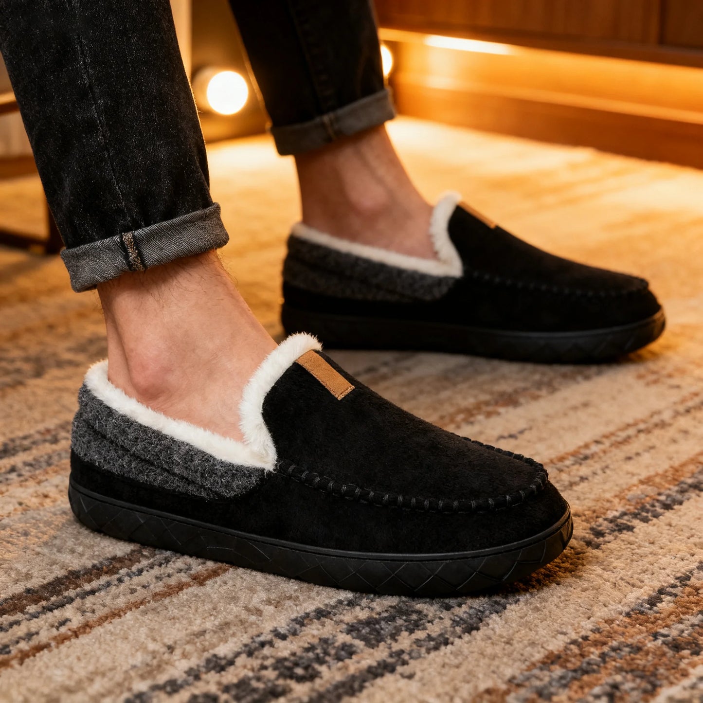 Men’s Plush Comfort Loafers – Cozy Warmth for Chilly Days