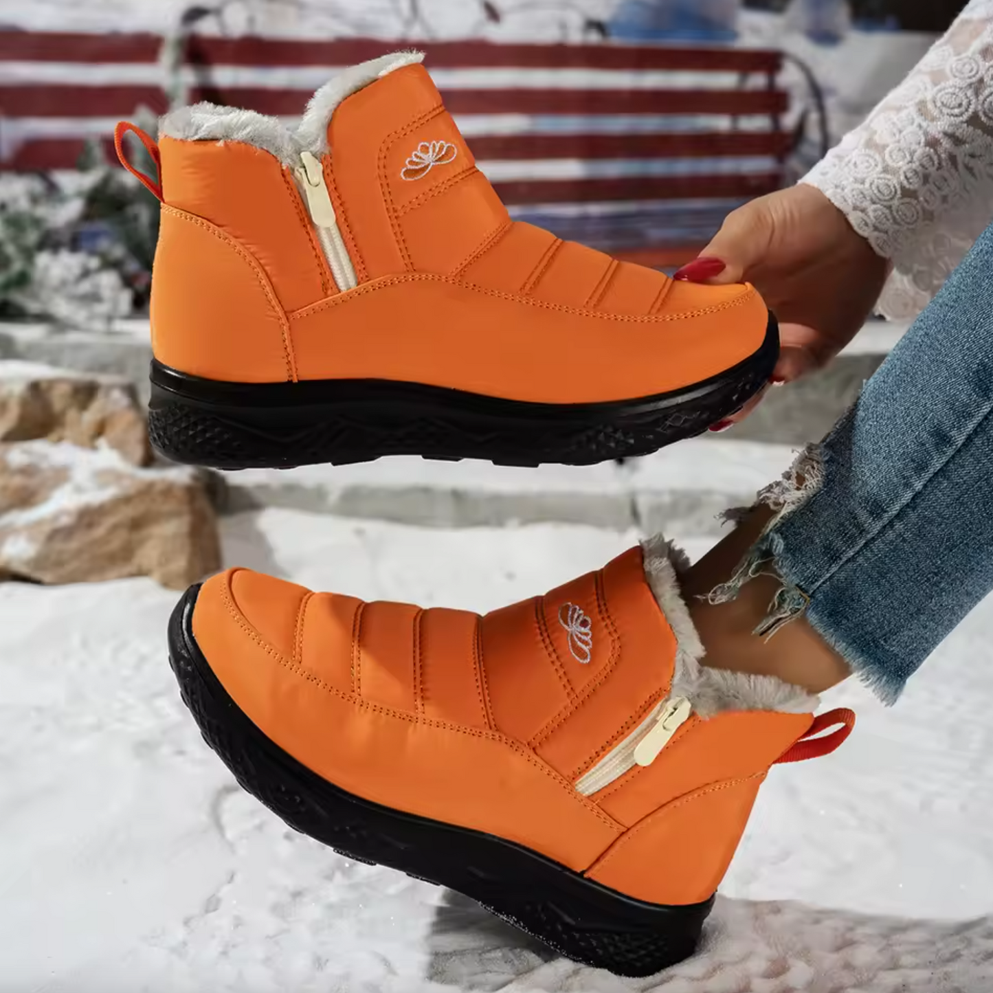 CozyWinter™ Women’s Insulated Snow Boots – Waterproof, Non-Slip & Easy Zip-On