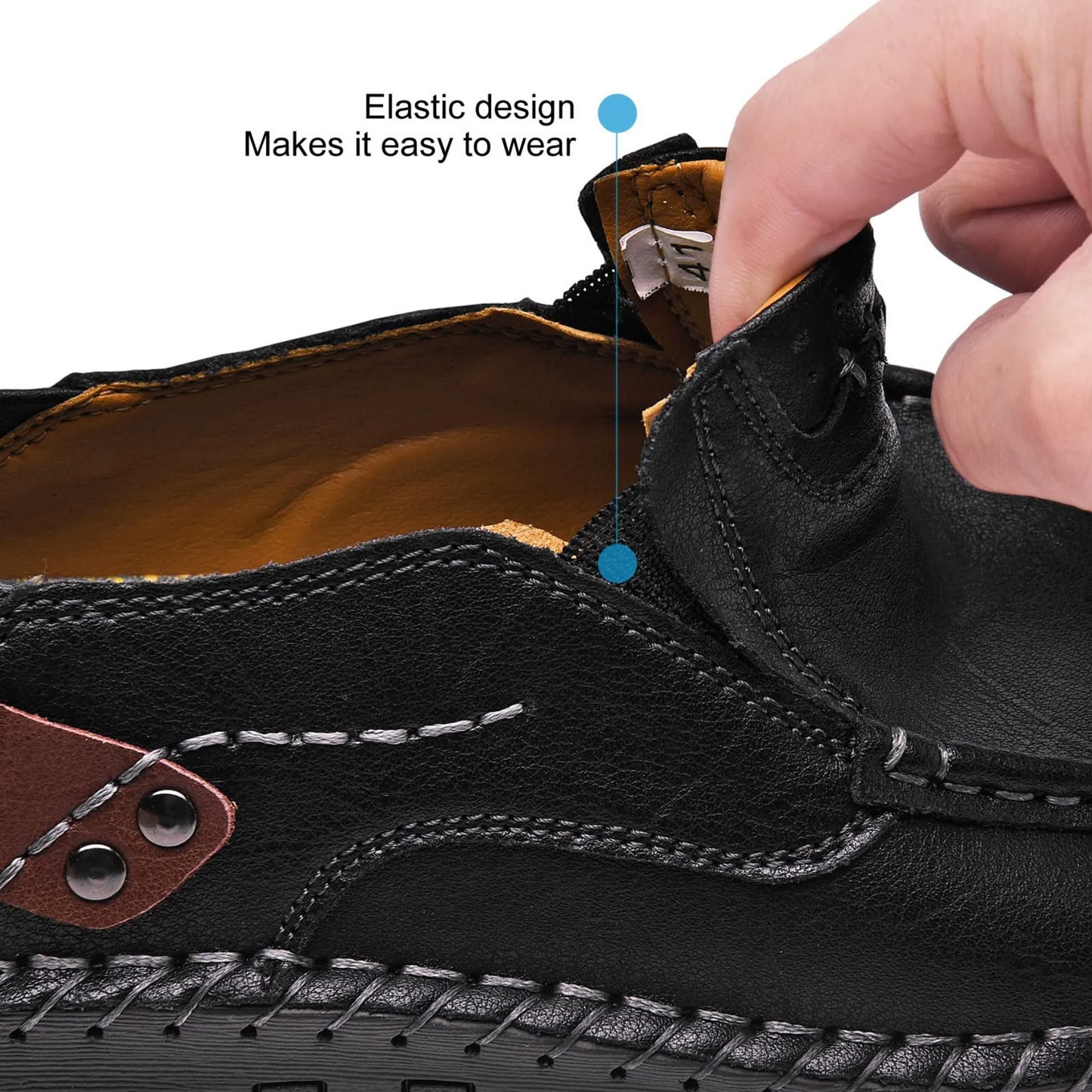 2026 FlexStep™ Classic Hand-Stitched Leather Loafers – Comfortable, Supportive, Slip-On