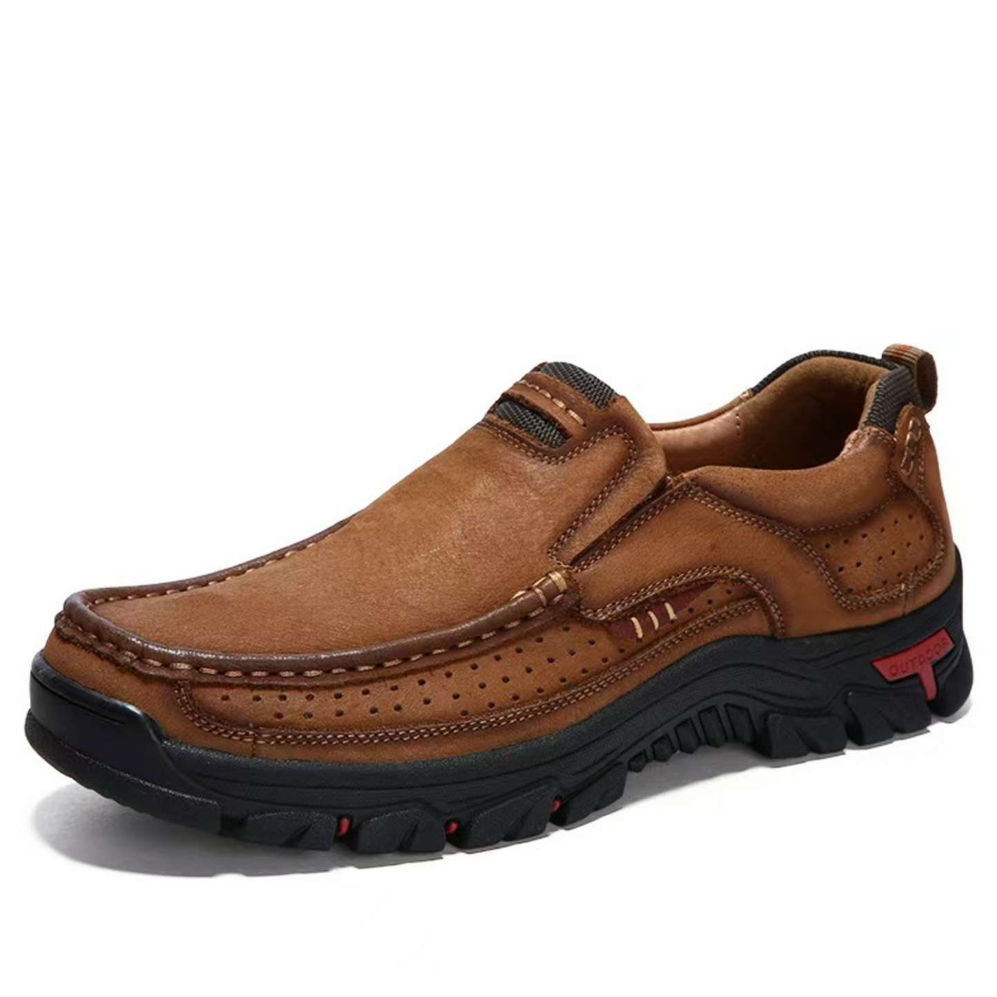 Men's Waterproof Non-Slip Leather Shoes – Soft Comfort & Orthopedic Support