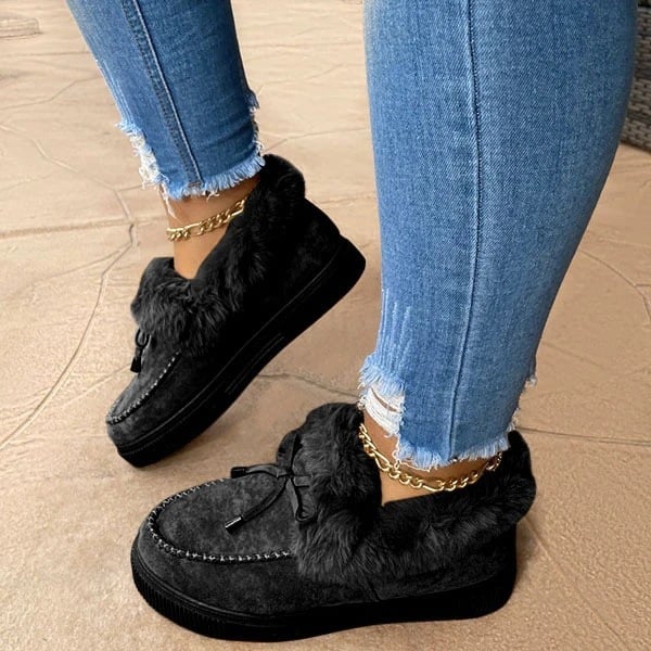 2023 Women's boots round head thick sole Orthopedic Arch-Support thick warm cotton shoes
