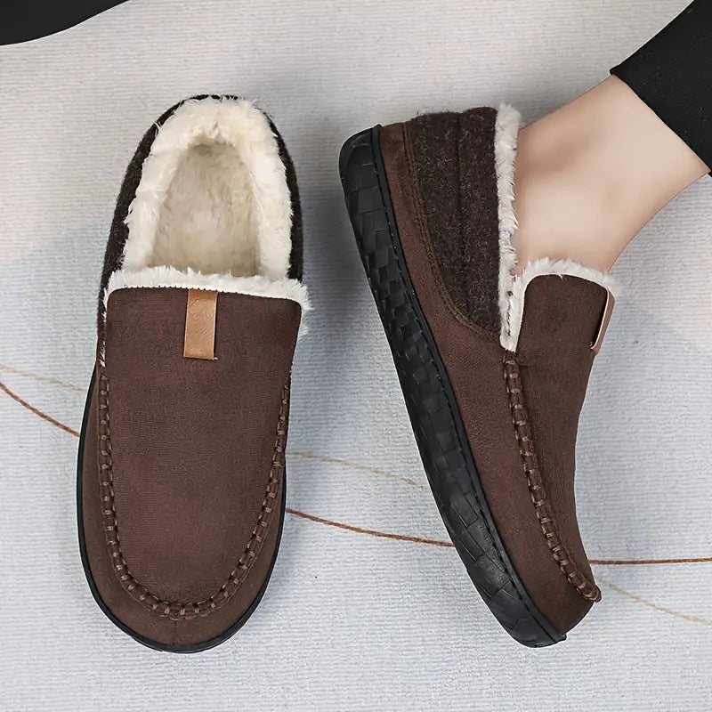 Men’s Plush Comfort Loafers – Cozy Warmth for Chilly Days