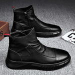 Men's Orthopedic Italian Handmade Genuine Leather Zipper Martin Boots