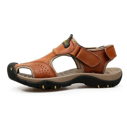 Men's Orthopedic Support Non-slip Sport Sandals Lightweight Trail Hiking Leather Sandals