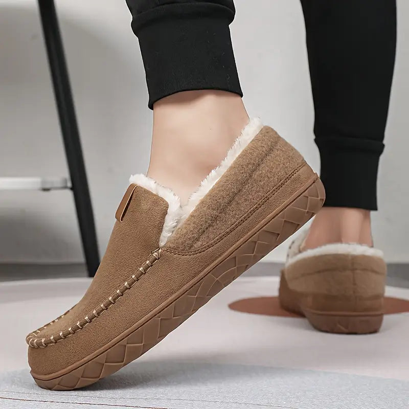 Men’s Plush Comfort Loafers – Cozy Warmth for Chilly Days