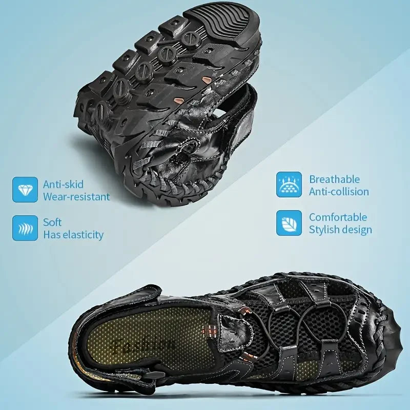TrekStep™ Closed-Toe Outdoor Sandals – Breathable Support for All-Day Walking