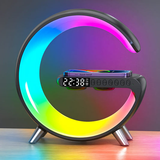 Beezily™ 4-in-1 Alarm Clock, Mood Light, Speaker & Wireless Charger