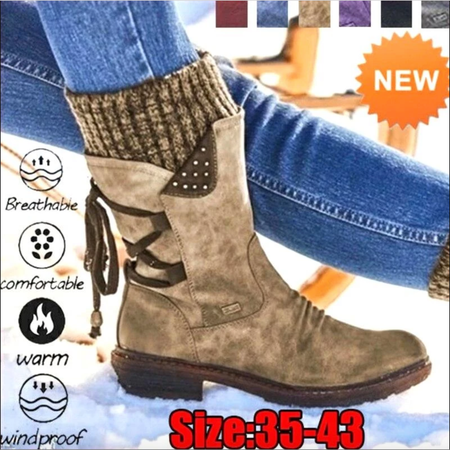 Women's Fall & Winter Arch Support Mid-calf Boots